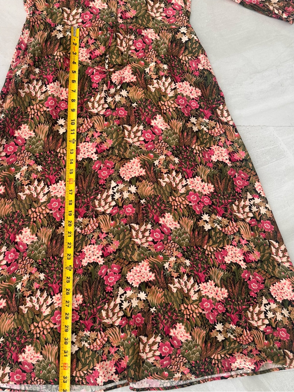 J MCLAUGHLIN NWT MOLLI KHAKI GARDEN MAXI DRESS SizeXS SILK BLD RETRO Y2K MODERN - Picture 8 of 13